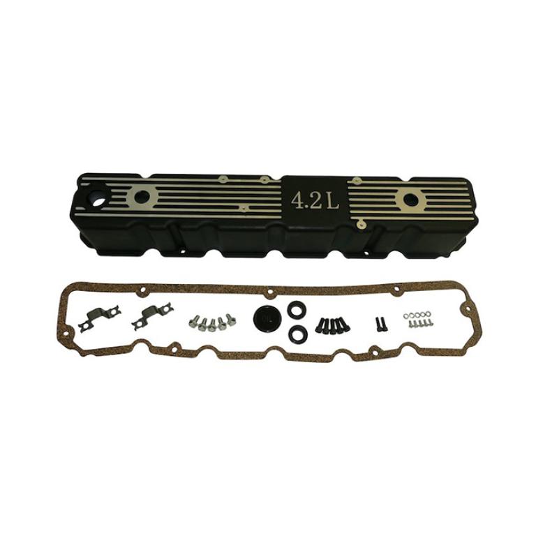 Aluminum Valve Cover Kit In Black Jeep Cj Series With L