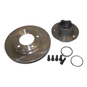 Hub &amp Rotor Assembly (Front) For 76-77 Jeep CJ w/ 6-Bolt Caliper Plate