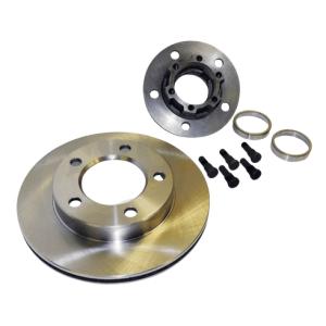 Front Hub &amp Rotor Assembly For 78-81 Jeep CJ; w/ 6 bolt flange mounting.