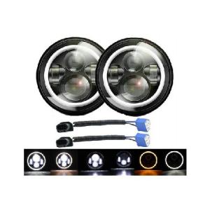 7″ Round High/Low LED Headlight with Halo