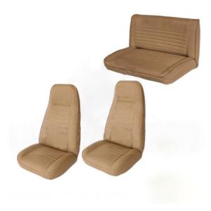 FRONT &amp REAR SEAT FOR JEEP CJ’S &amp YJ WRANGLER 1972-1995 (BROWN LEVIS) 20005.17KIT
