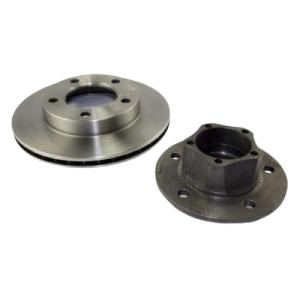 Front Hub & Rotor Assembly For 81-86 Jeep CJ; w/ 5 bolt flange mounting.