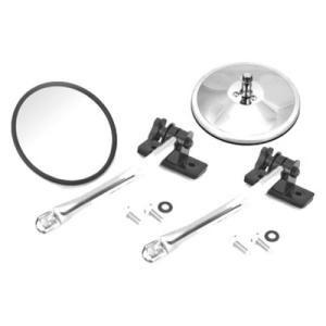 QUICK RELEASE MIRROR RELOCATION PAIR STAINLESS 97-16 JEEP WRANGLER TJ TJL JK &amp UNLIMITED