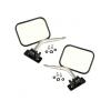 QUICK RELEASE RECTANGULAR MIRROR RELOCATION PAIR STAINLESS 97-16 JEEP WRANGLER TJ TJL JK & UNLIMITED