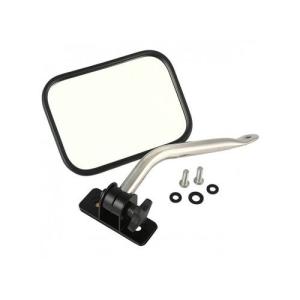Quick Release Side Mirror Stainless Steel Rectangular 97-16 Jeep Wrangler