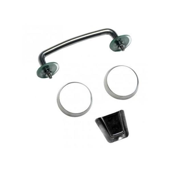 Windshield Tie Down Kit – Stainless Steel, Fits Jeep CJ 1955-86 & Wrangler YJ 1987-96 – Rukse, Front Mount