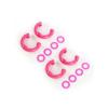 Rugged Ridge D-Ring Isolator Kit Pink 2-Pair for 3/4-Inch