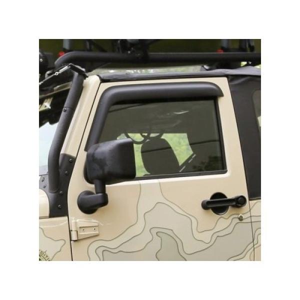 Rugged Ridge Window Visors Matte Black 20072016 Jeep Wrangler JK (2Door)