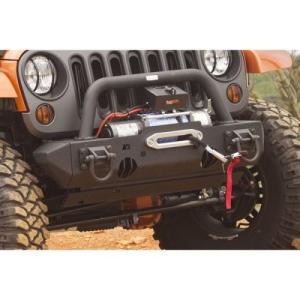 XHD Stubby Front Bumper Ends Pair Textured Black 2007-2017 Jeep Wrangler JK &amp Unlimited
