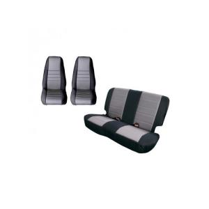 Seat Cover Kit for Jeep CJ/YJ – Black/Gray