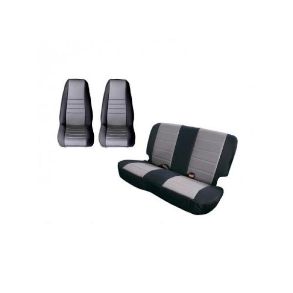 Seat Cover Kit for Jeep CJ/YJ - Black/Gray