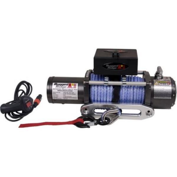 10500lbs Performance Winch with Prewound Synthetic Rope from Rugged Ridge