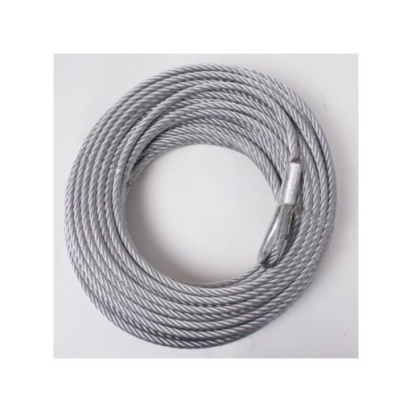 Hand Winch With Cable 50ft Steel Winch Cable With Hook - 3/16 Inch Galvanized Cable 4409 Lbs Strength For Trailers & Off-Road Galvanized Wire Winch Cable