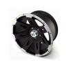 XHD ALUMINUM WHEEL BLACK WITH MACHINED LIP 17 INCH X 9 INCHES 07-15 JEEP WRANGLER JK
