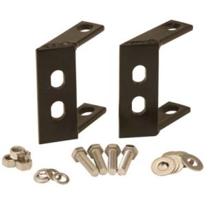 Rear Bumper Brackets Pair Black Painted Steel For 45-86 Jeep CJ &amp Willy’s