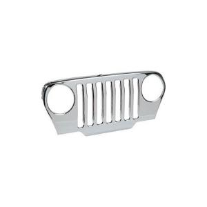 Chrome Plated Steel Grille Overlay  1997-2006 Jeep Wrangler TJ &amp Unlimited TJL