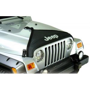Hood V-Bra Cover with Jeep Logo  1997-2006 Jeep Wrangler TJ &amp Wrangler Unlimited TJL