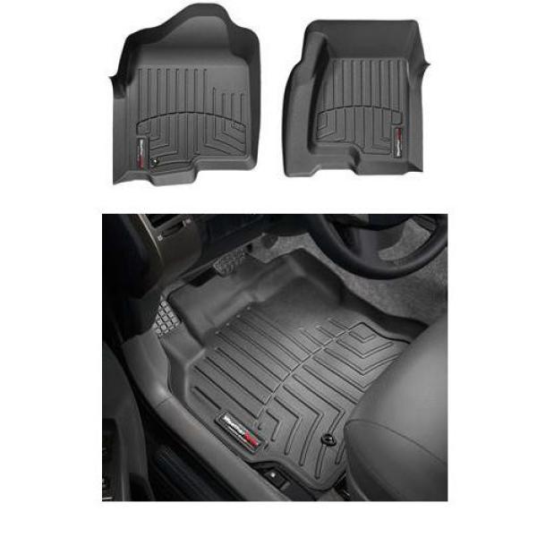 Black WeatherTech DigitalFit Front Mat Kit includes 2 front mats without Jeep Logo for Grand Cherokee WK 2013-15