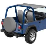 Bestop Strapless Bikini Top with Windshield Channel for Wrangler YJ (Charcoal)