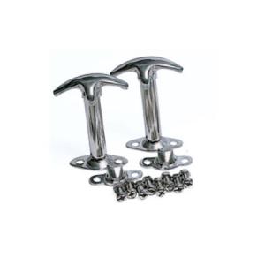 Hood Latch Set in Stainless Steel For Jeep CJ & YJ 1942-1995