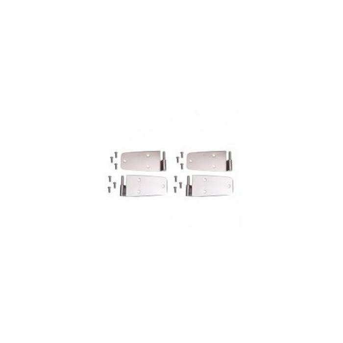 Crown Automotive RT34017 Stainless Steel Windshield Hinges For Jeep Wrangler YJ 1987-1995 – Set Of 2