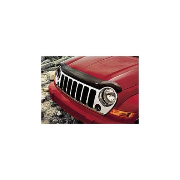 Front Air Deflector Smoke with Jeep Logo for Jeep Liberty KK