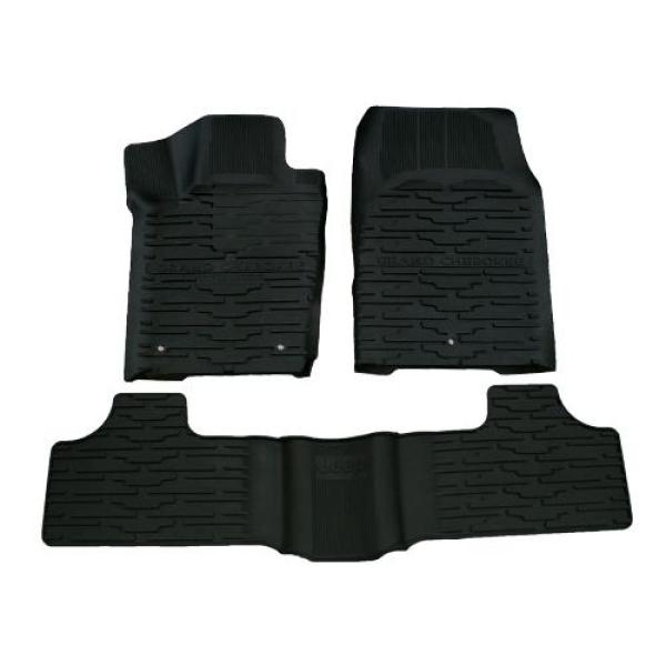 Slush Mats Set (Includes 2 front and 1 piece rear mat) w/ Grand Cherokee logo (Black) 2011-2012 Jeep Grand Cherokee WK