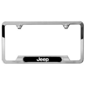 Mopar Bright Polished License Plate Frame w/ Jeep Logo