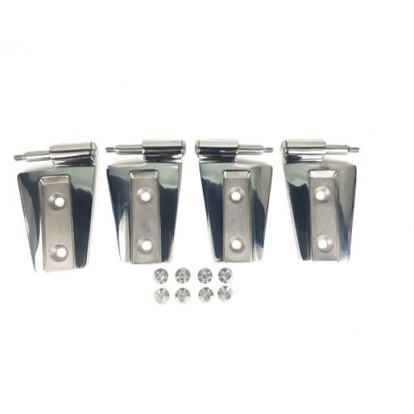 Door Hinge Set Stainless Steel for 2007-2018 Jeep Wrangler JK 2-Door