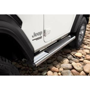 Tubular Side Steps Chrome 2018 Jeep Wrangler JL (2 Door)