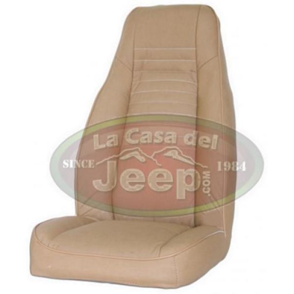 Front CYAC Bucket Seat in Brown Levis Jeep CJ 1975-1995 (Each)