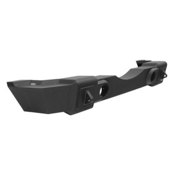 Rear Recovery Rampage Bumper with Light Cut Outs Textured Black 2007-2017 Jeep Wrangler JK & Unlimited