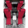 Front & Rear Set Neoprene Seat Covers Red/Black 2007 Jeep Wrangler Unlimited JK