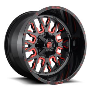 Fuel Off-Road 20x10 Stroke Gloss Black w/ Red Accents