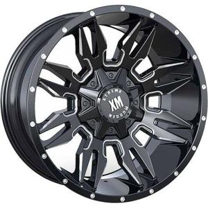 Black Milled Wheel Xtreme Mudder 17×9 5×115 5×5.0