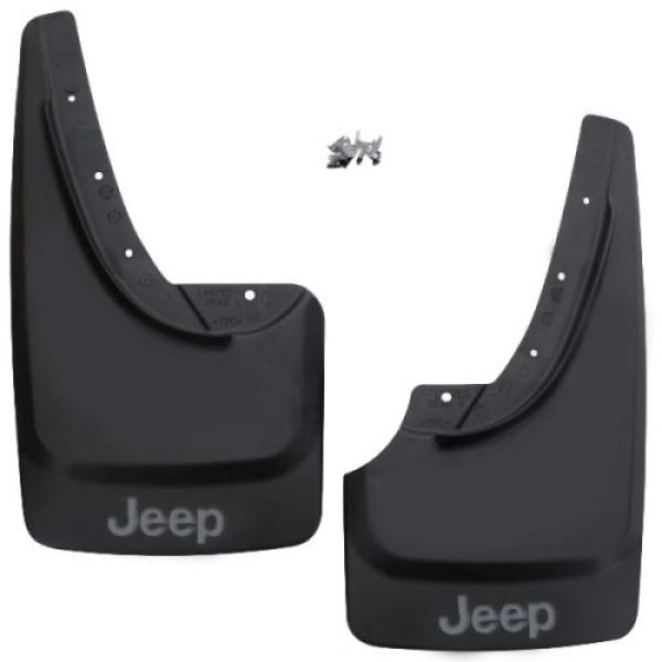 Deluxe Molded Pair of Splash Guards Rear Dark Gray 2003-2004 Jeep Grand Cherokee WJ Laredo