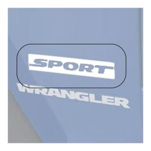 Sport Decal Silver 2007-2016 Jeep Wrangler JK &amp Wrangler Unlimited JK