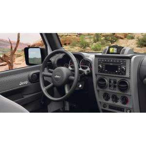 Interior Trim Kit Half Door with Manual Window Carbon Fiber 2007-2010 Jeep Wrangler JK &amp Unlimited