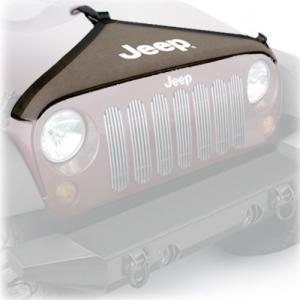 Hood Cover with Jeep Logo Khaki 2007-2016 Jeep Wrangler JK &amp Wrangler Unlimited JK