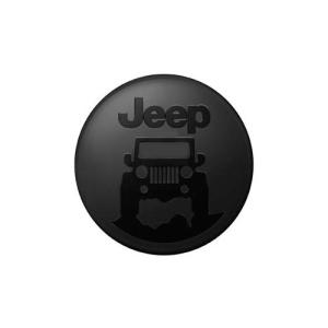 Hard Shell Tire Cover with Molded-in-Color Black Jeep On The Rocks Logo Textured Black P255 LT255/75R17 &amp P255/70R18