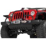 Rock Crawler Winch Bumper w/ Brush Guard & 3/4" D- Ring Mounts for 2007-2017 Jeep Wrangler JK & Unlimited