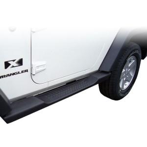 Aluminum Tubular Side Step Single Black  2007-2016 Jeep Wrangler JK