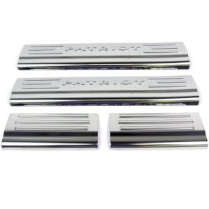 Door Sill Entry Guard Set of 4 Stainless Steel 2007-2016 Jeep Patriot MK &amp Compass MK
