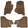 Slush Mat Set of 4 Pieces w/ Jeep & Liberty Grill Logos Dark Khaki 2002-2007 Jeep Liberty KJ