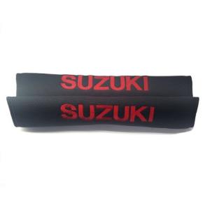 Seat Belt Cover Black With Red Suzuki Logo for 1985-1995 Suzuki Samurai