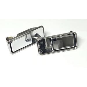 Exterior Left & Right Side Paddle Door Handle (for Half Doors) Chrome - Sold Pair