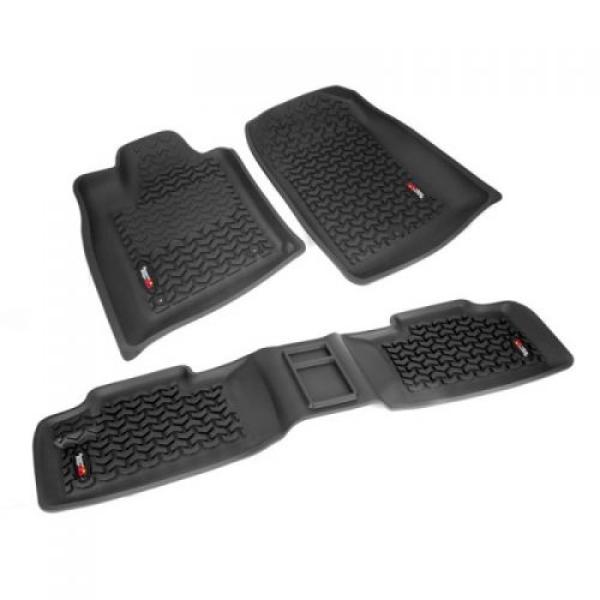 All Terrain Front and Rear Floor Liner Kit Black 2011-2017 Jeep Grand Cherokee WK