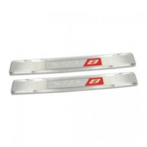 Front Door Sill Guard Stainless Steel w/ Srt Logo (pair) 2007-2009 Jeep Grand Cherokee WK