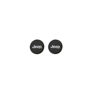 Round Fog Light Cover Kit w/ Jeep Logo Black 1997-2010 Jeep Wrangler JK TJ Patriot Compass