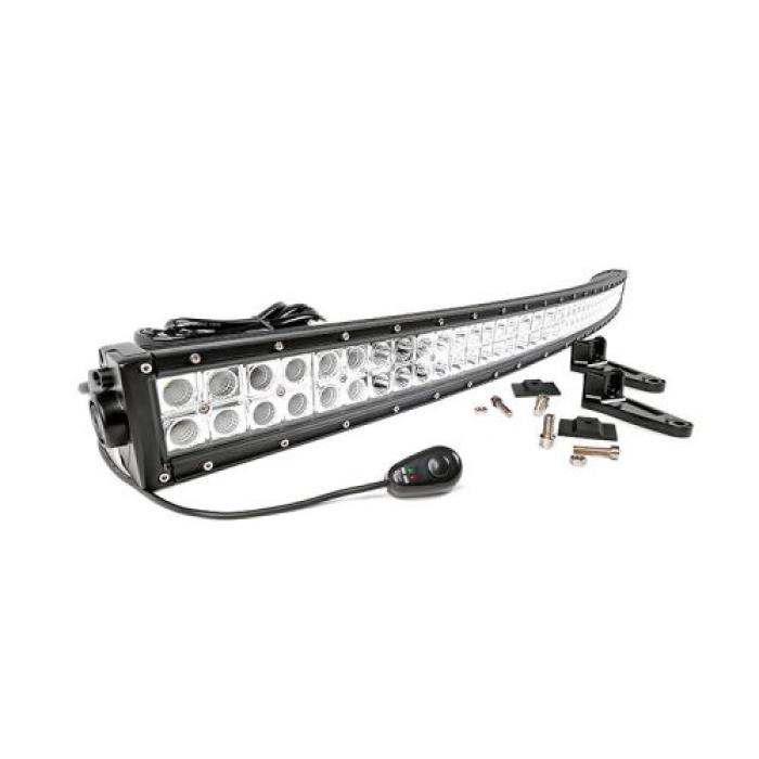 Rough Country Curved Cree LED Light Bar 50" Dual Row Chrome Series